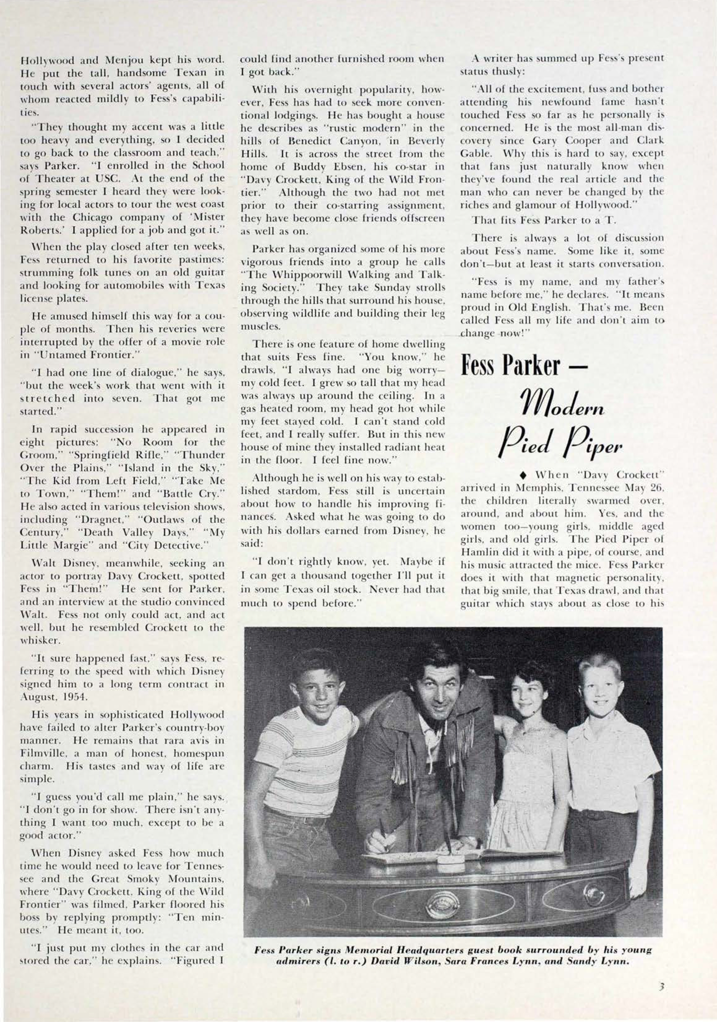 Fess Parker - Modern Pied Piper